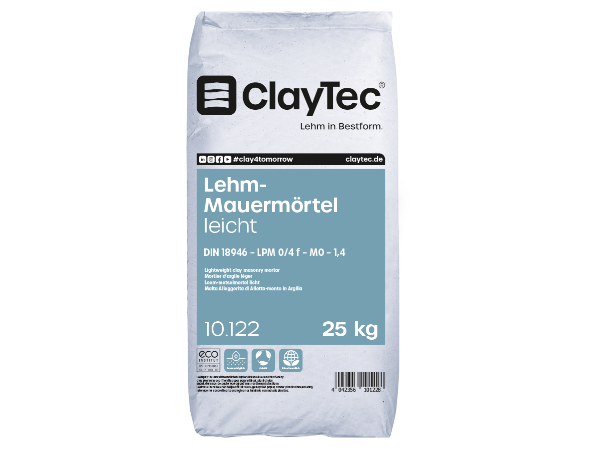 Claytec Lehm Mauermörtel leicht - 25 kg Sack