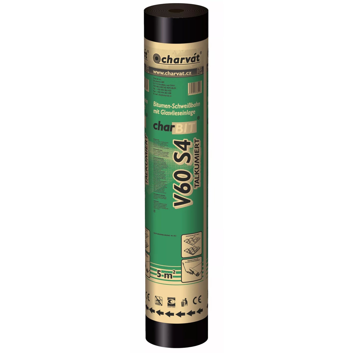 Bitumen Schweißbahn V60 S4 blank 1 x 5 m Rolle