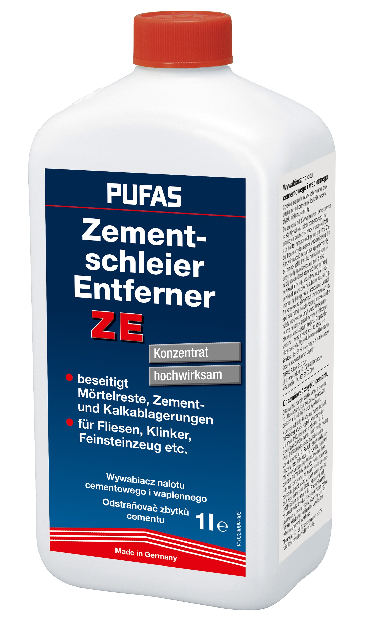 PUFAS Zementschleier-Entferner ZE 1 Liter