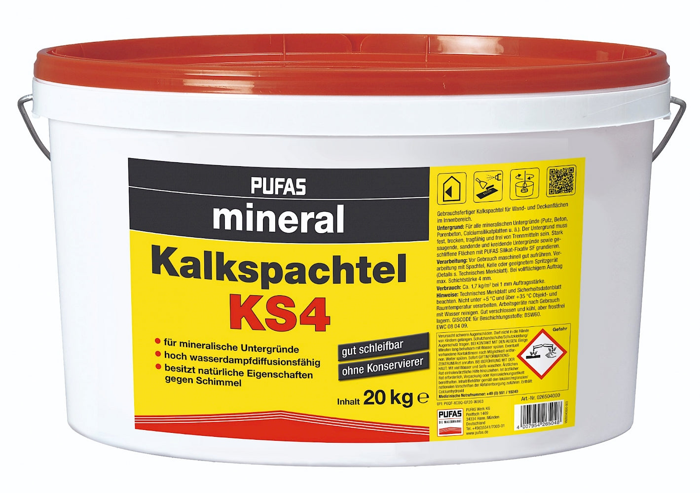 PUFAS Kalkspachtel KS4 mineral 20 kg