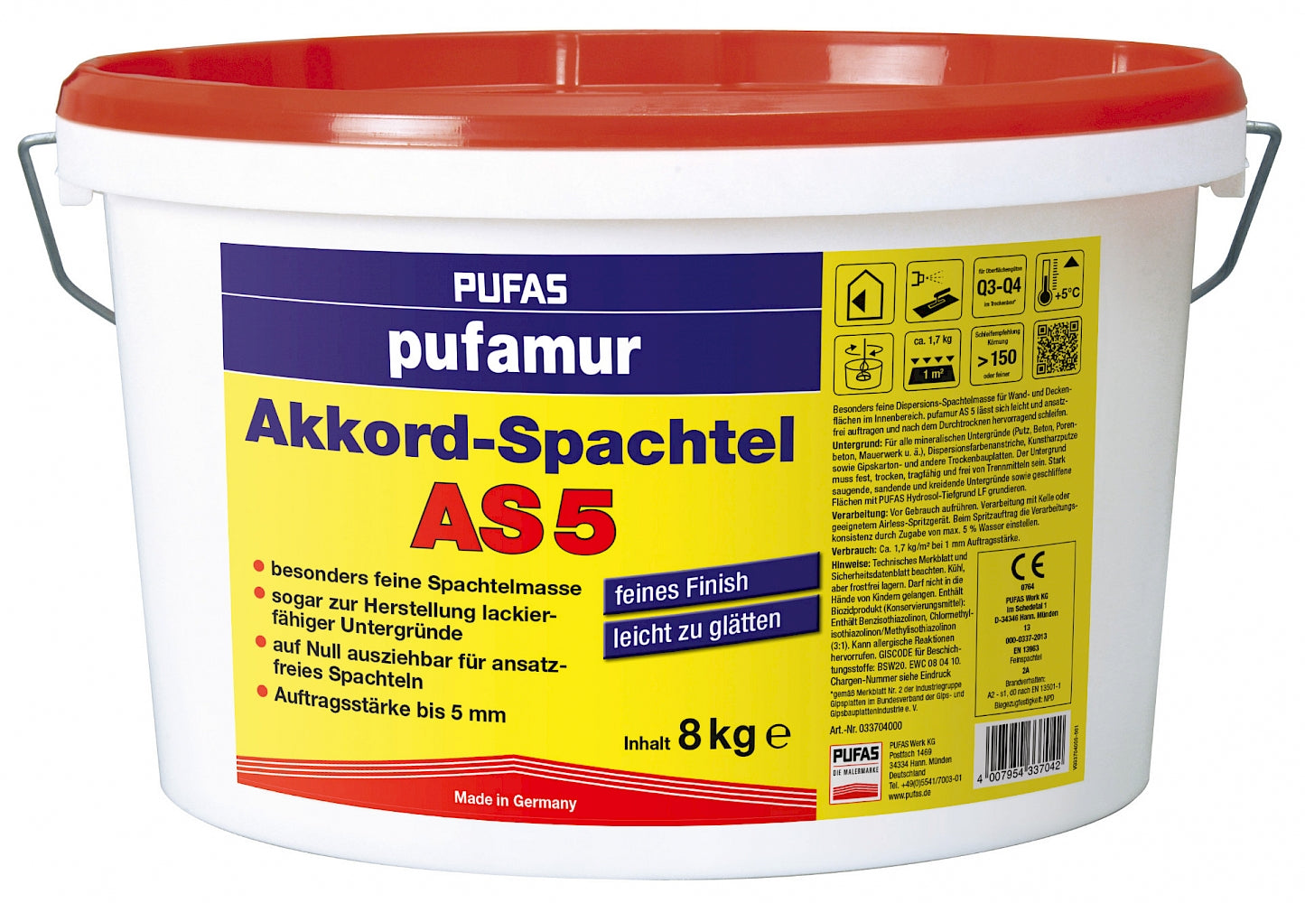 PUFAS pufamur Akkord-Spachtel AS 5 8 kg