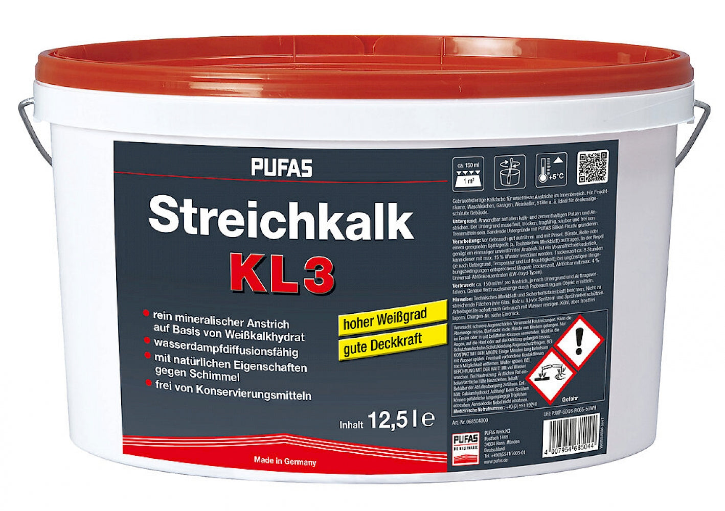 PUFAS Streichkalk KL3 12,5 Liter