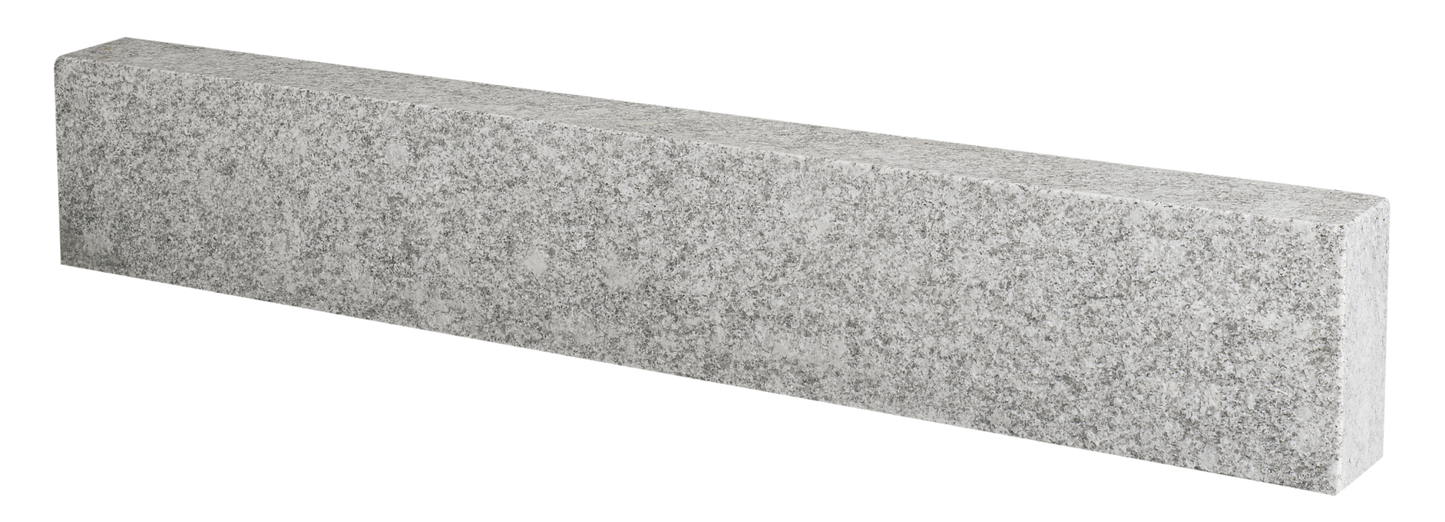 Stele hellgrau 8x40x100cm Piazzo, gesägt/geflammt