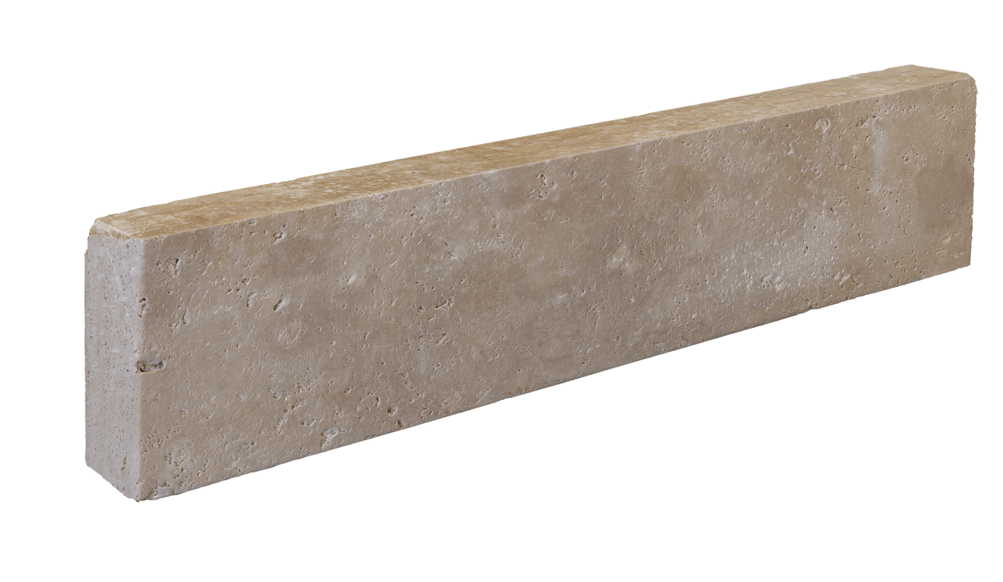 Stele Travertin 8x25x100cm Antique / geschliffen und getrommelt
