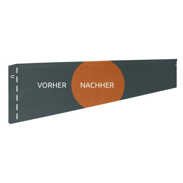 Metall Rasenkante Corten 13 118x13cm 0,65mm