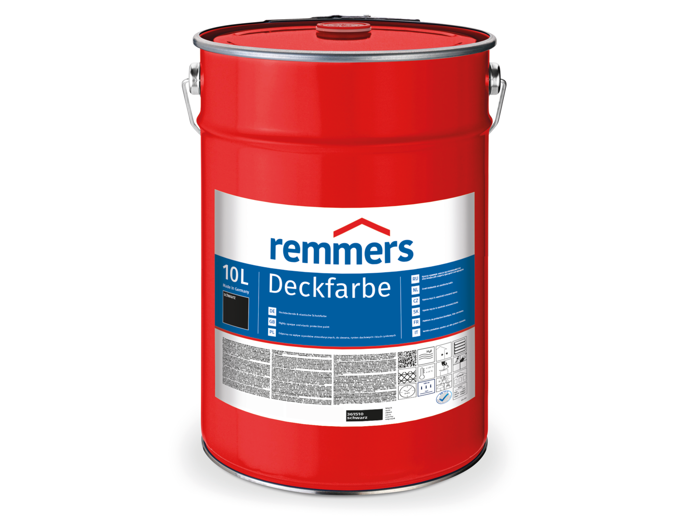 DECKFARBE SCHWARZ 10,00 LTR