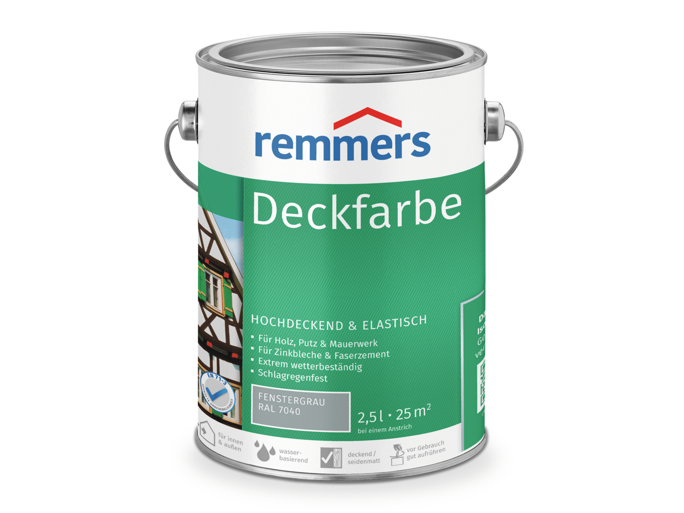 DECKFARBE FENSTERGRAU RAL 7040 5,00 LTR