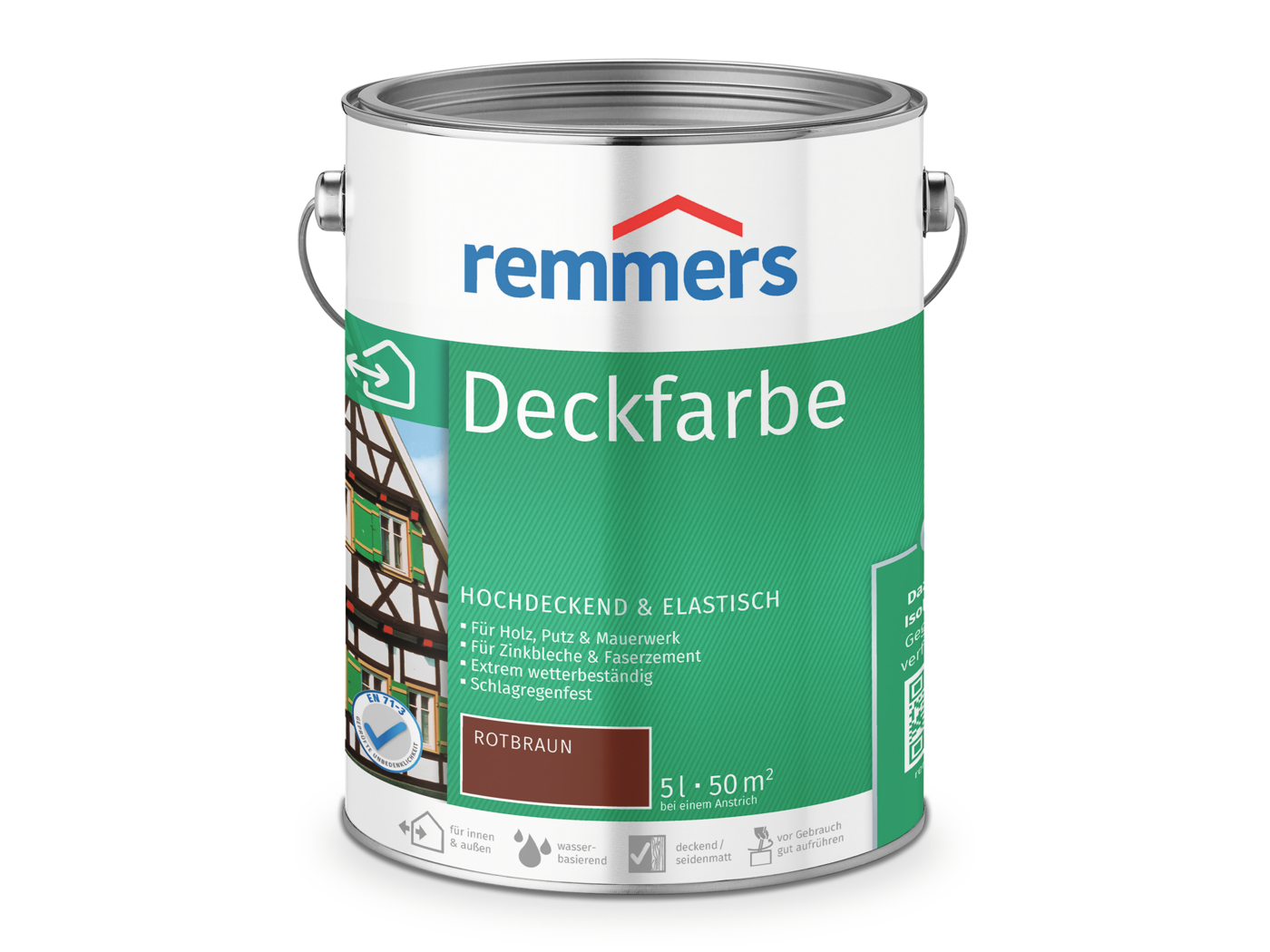 DECKFARBE ROTBRAUN 5,00 LTR