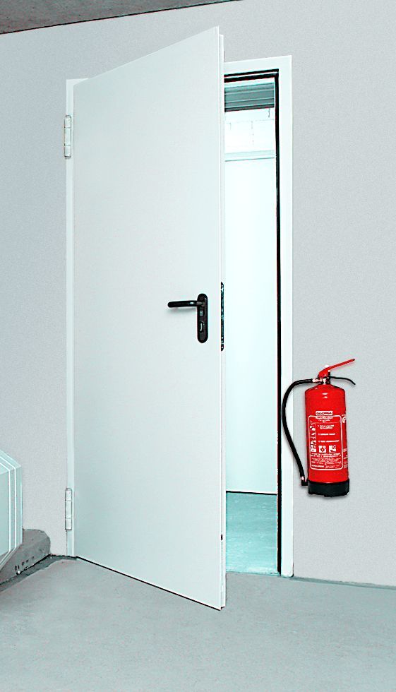 MZ/FH-Tuerelement verzinkt 750 x 1750 mm H8-5/MZ T30-1, inkl. Druecker und Dichtung