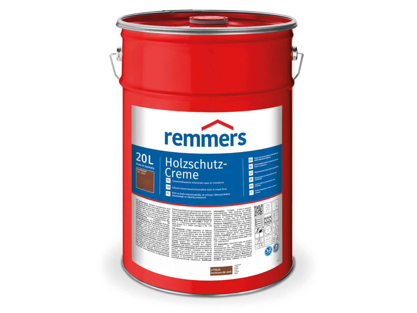 HOLZSCHUTZ-CREME NUSSBAUM 20,00 LTR