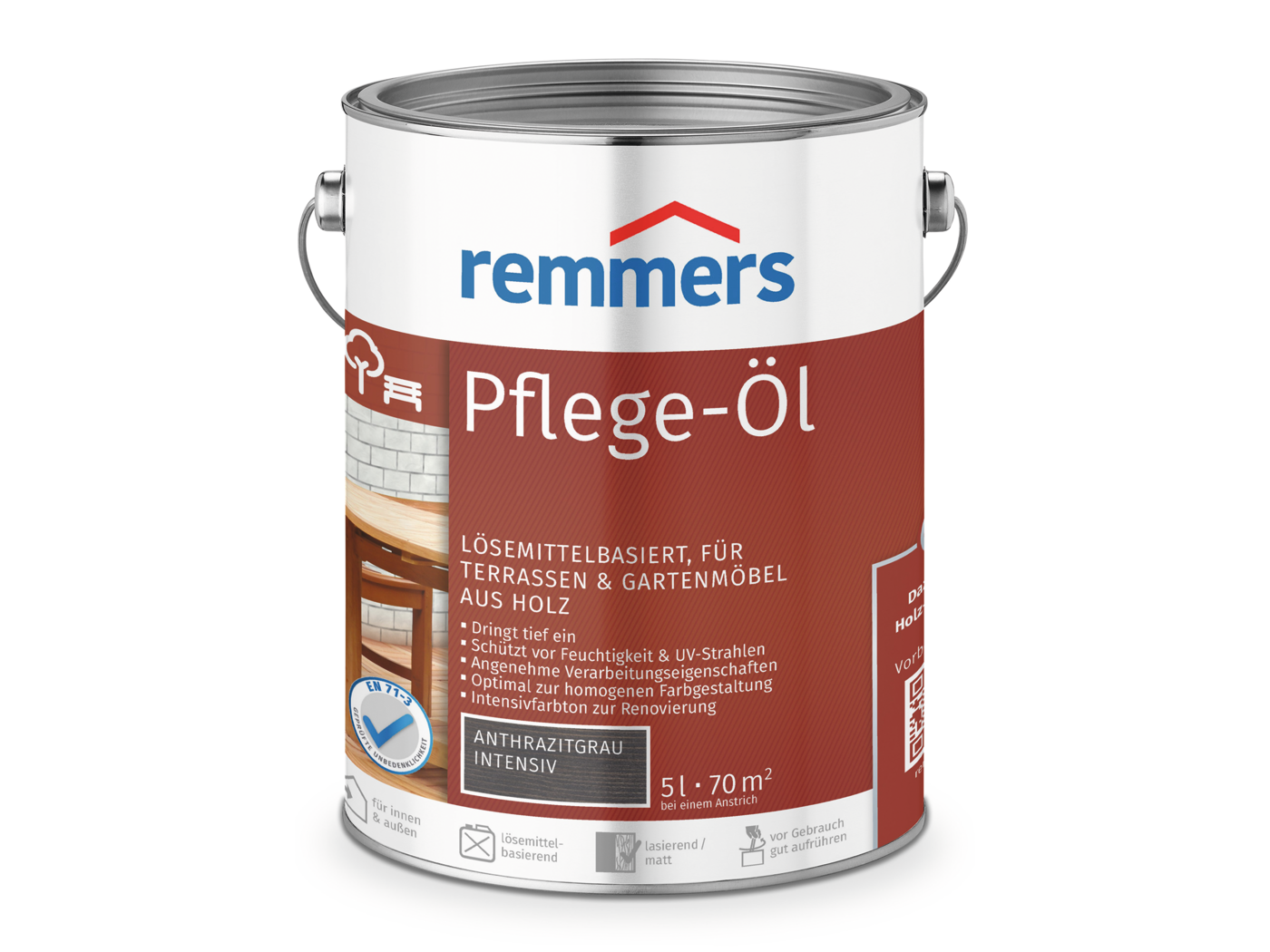 PFLEGE-ÖL ANTHRAZITGRAU INTENSIV 5,00 LTR