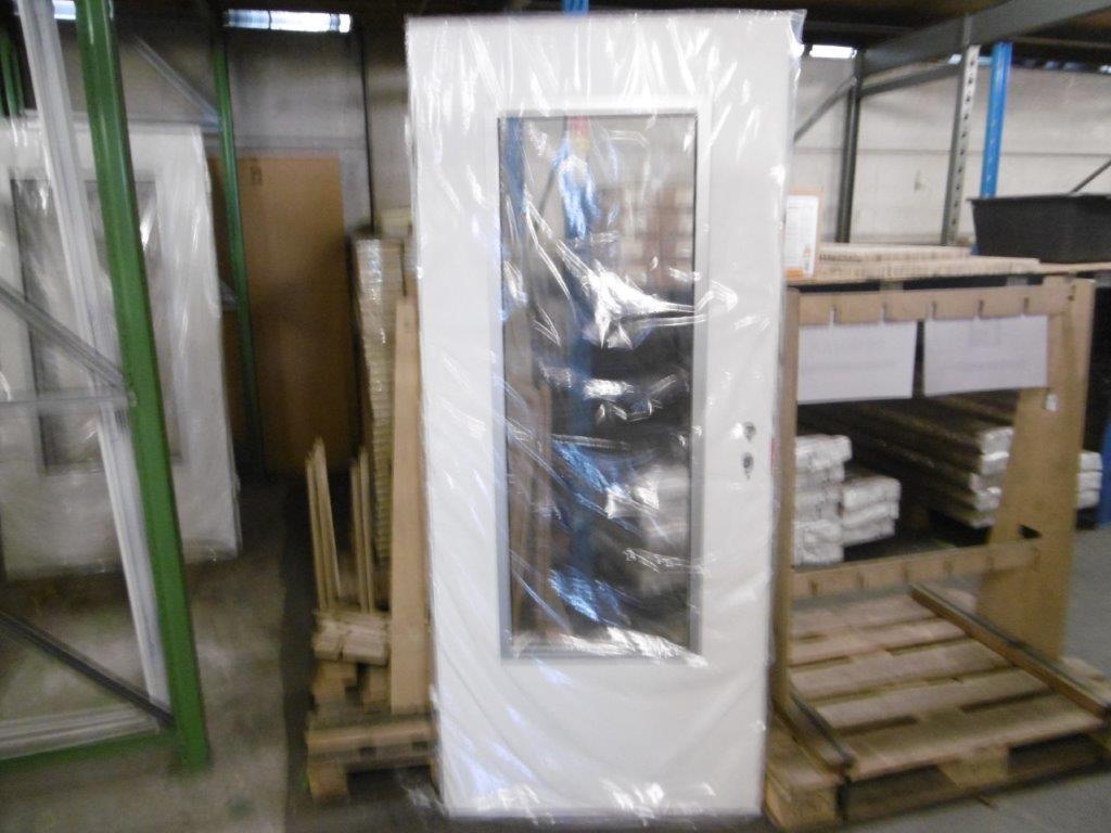 ZK-Tuerelement Verkehrsweiss, RAL 9016 1000 x 2000 mm, DIN Links LA7 (ohne Verglasung)