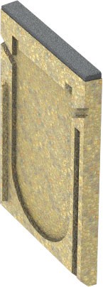 Anrin Drain SF-100 Nr. 0-0025 Stirnwand geschlossen mit Unilink und Gußkante