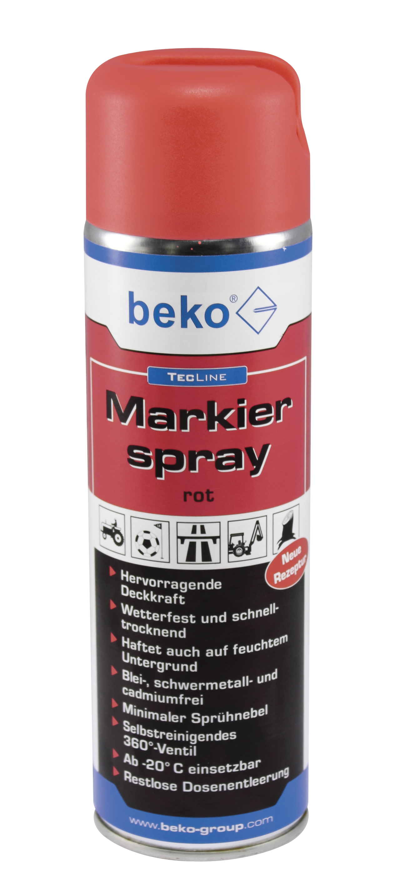 BEKO TECLINE MARKIERSPRAY 500 ML  LEUCHTROT 2945500