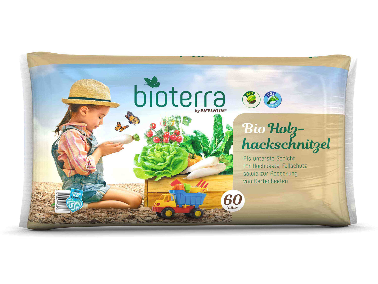 Bio Holzhackschnitzel 10-40mm, 60 Liter