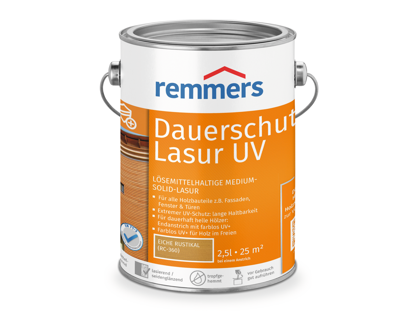 DAUERSCHUTZ-LASUR UV EICHE RUSTIKAL 0,75l