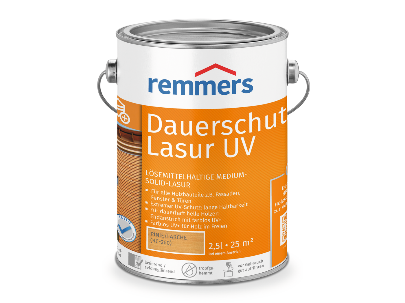 DAUERSCHUTZ-LASUR UV PINIE LÄRCHE 2,5l