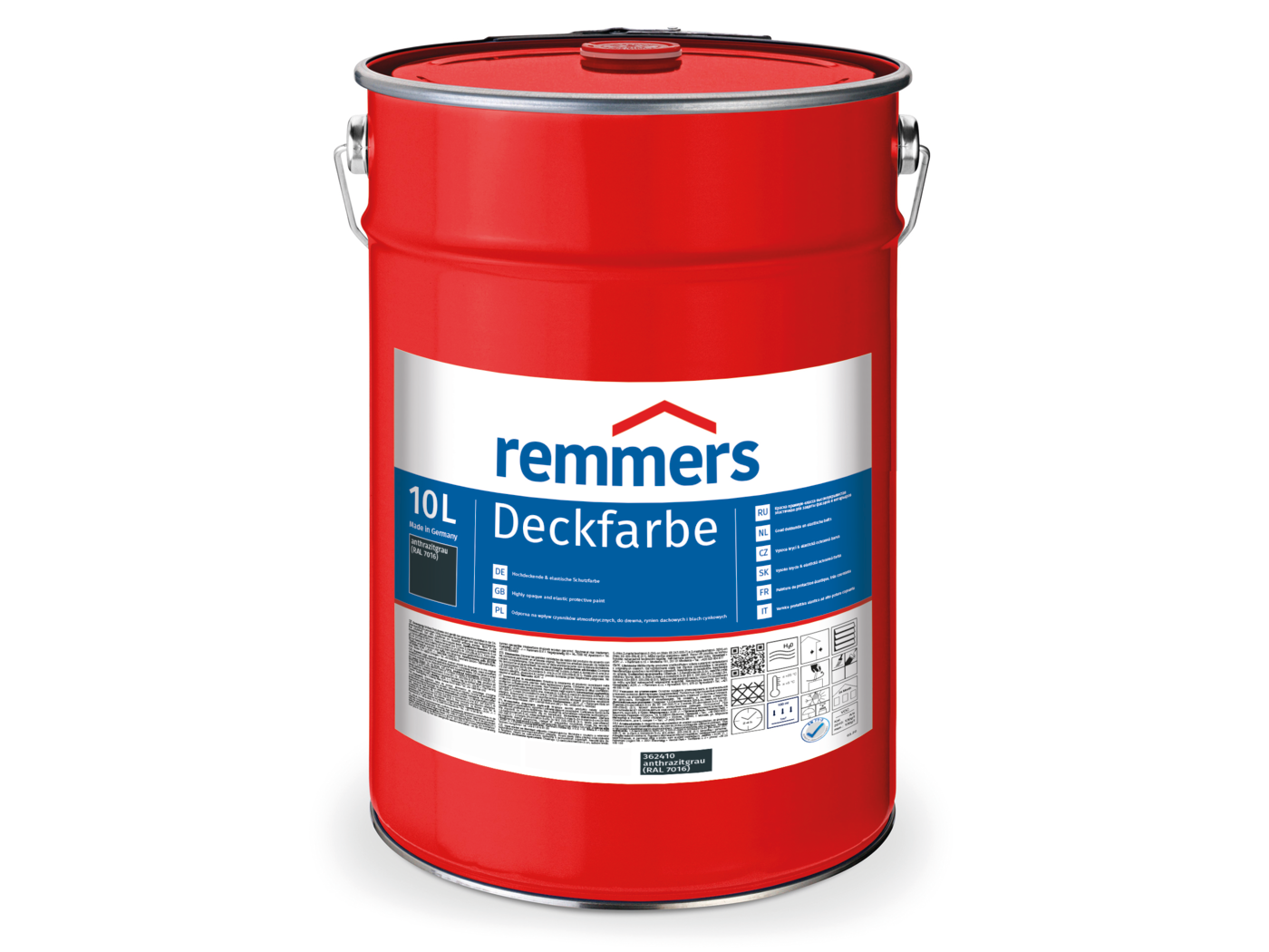 DECKFARBE ANTHRAZITGRAU RAL 7016 10,00 LTR