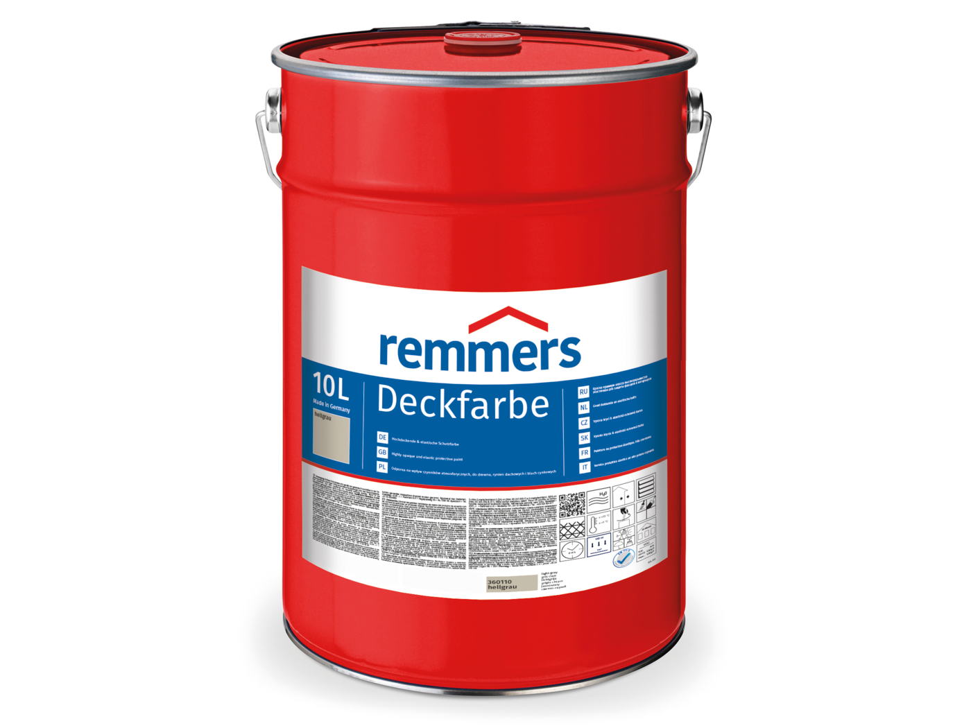 DECKFARBE HELLGRAU 10,00 LTR