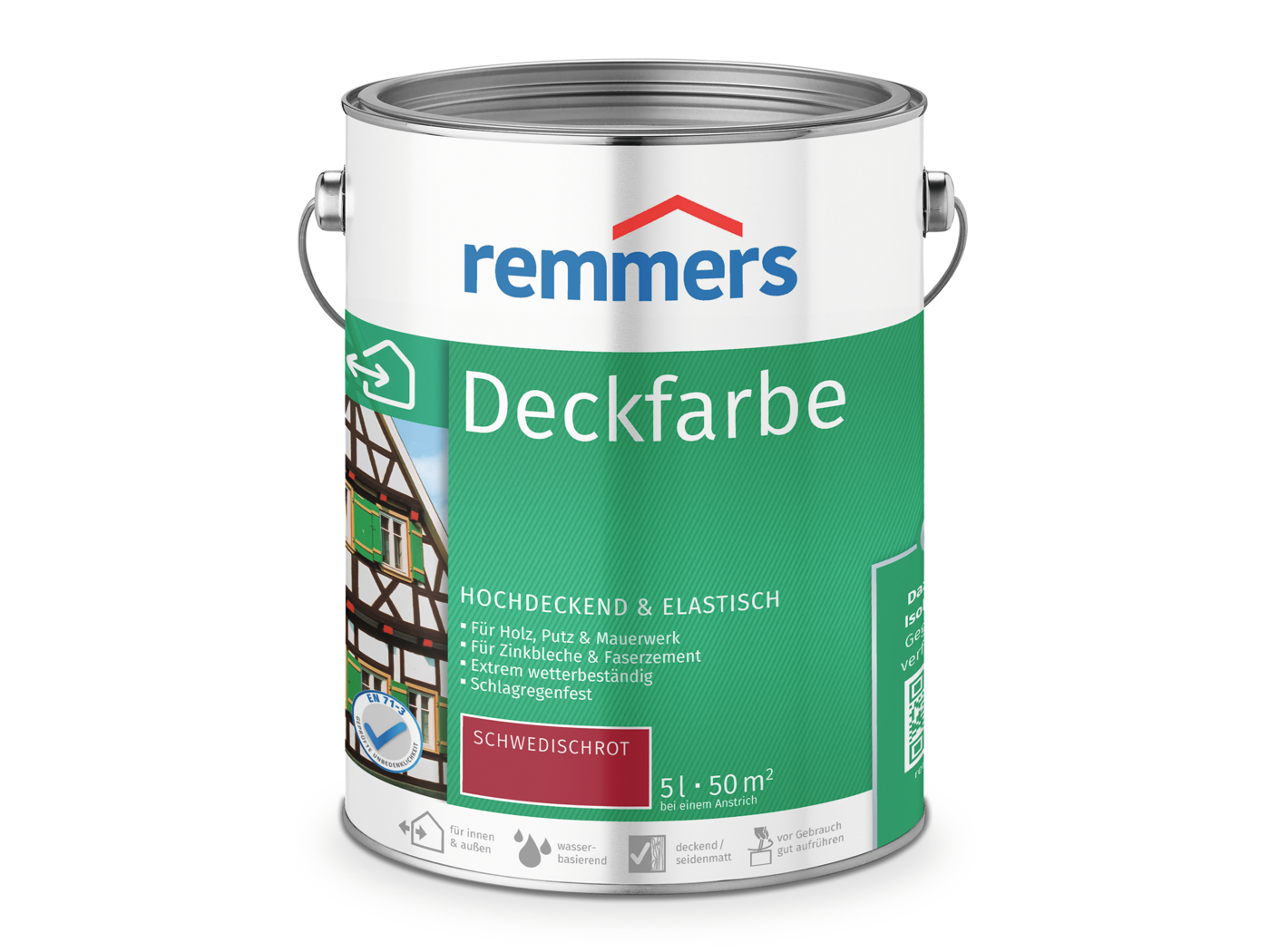 DECKFARBE SCHWEDISCHROT 5,00 LTR