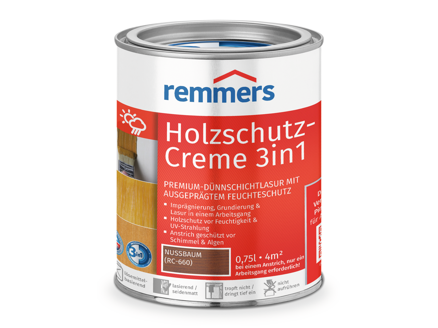 HOLZSCHUTZ-CREME NUSSBAUM 750ML
