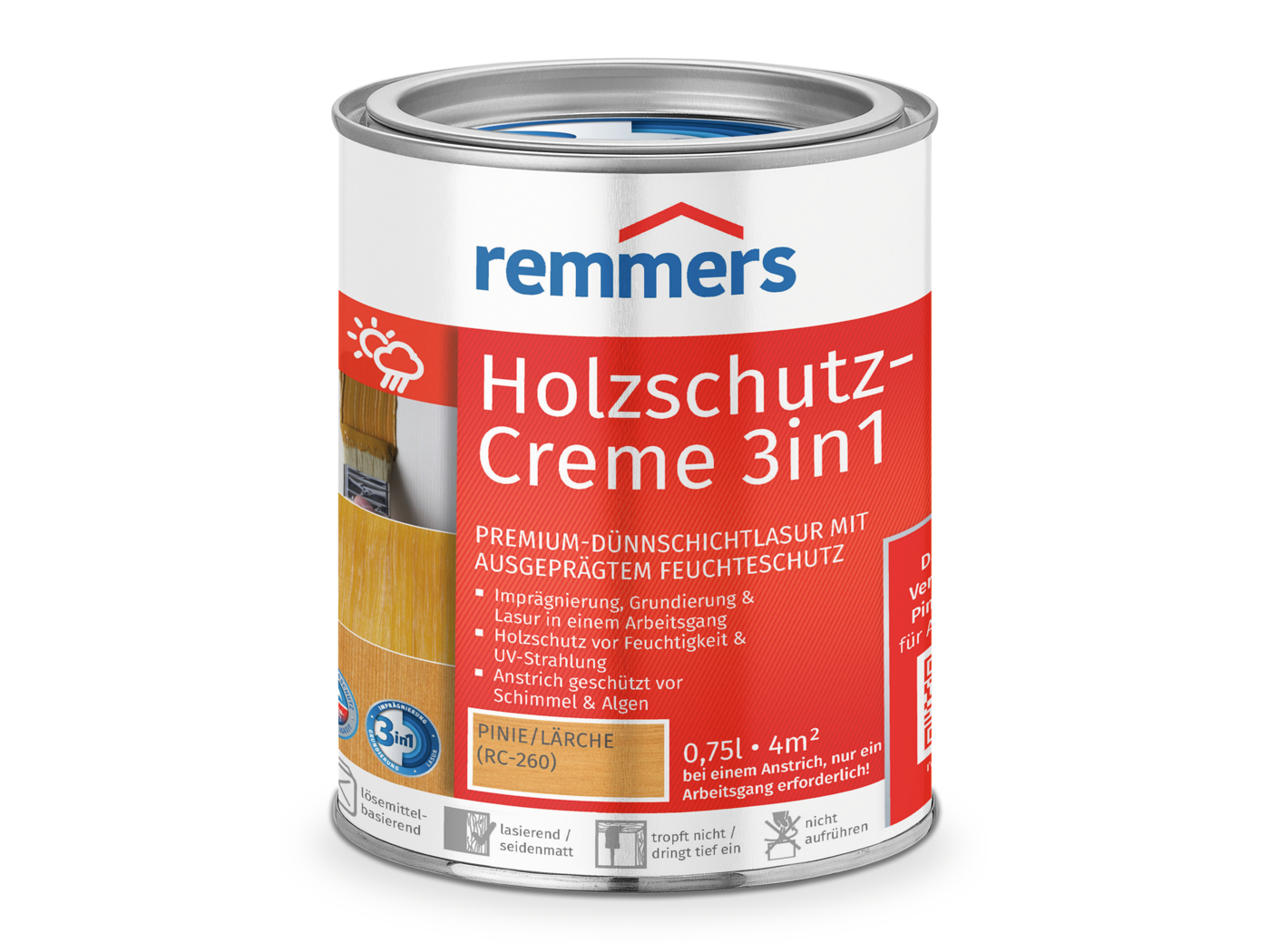 HOLZSCHUTZ-CREME PINIE LÄRCHE 750 ML