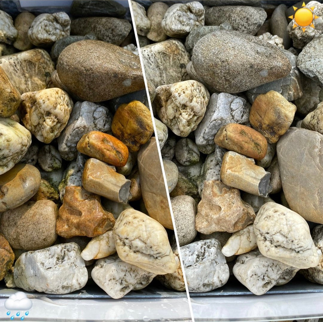 Zierkies Quarz hellbunt 30 - 60 mm                25KG