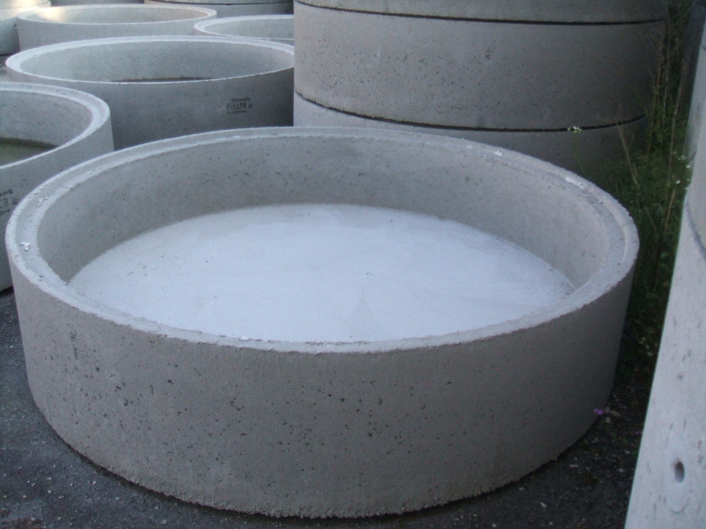 Schachunterteil 80/55cm, Schachtring mit Boden, ohne Öffnungen ( Sumpf )