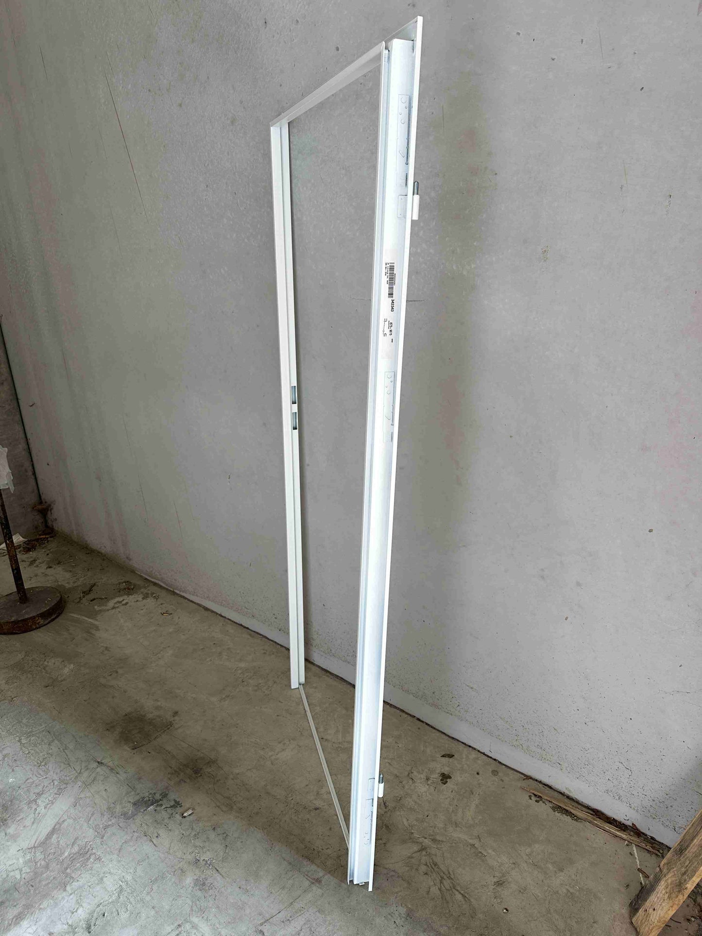 Stahl-Eckzarge, DIN links  750 x 2000 mm fuer ZK-Tuerblatt  2-tlg. Bänder angeschweisst
