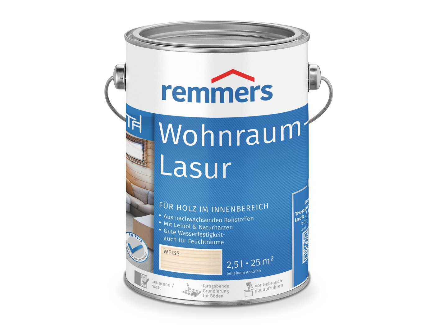 WOHNRAUM-LASUR WEIß 2,50 LTR